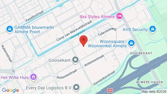 Gewerbeflächen zur Miete i Almere - kort over placeringen