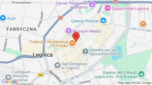 Kontorlokaler til leje i Legnica - kort over placeringen