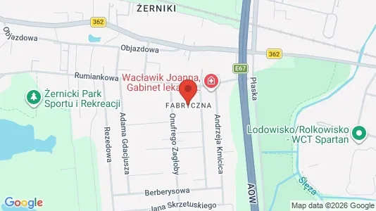 Kantorruimte te huur i Wrocław - kort over placeringen