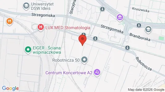 Kontorlokaler til leje i Wrocław - kort over placeringen