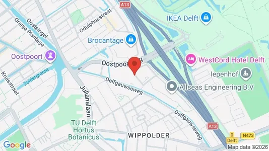 Lokale biurowe Do wynajęcia i Delft - kort over placeringen