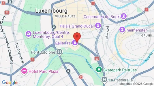 Kontorlokaler til leje i Luxembourg - kort over placeringen