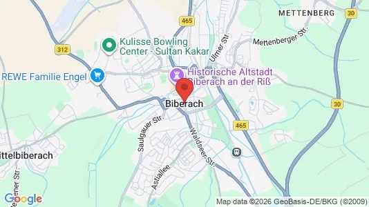 Nieruchomości komercyjne Do wynajęcia i Biberach - kort over placeringen