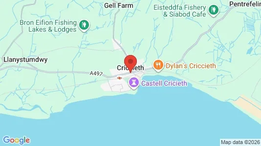 Gewerbeflächen zum Kauf i Criccieth - Gwynedd - kort over placeringen