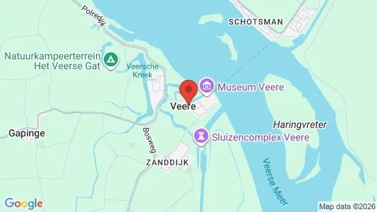 Sklepy Do wynajęcia i Veere - kort over placeringen
