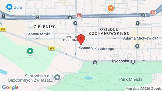 Kontorlokaler til leje i Toruń - Foto fra Google Street View