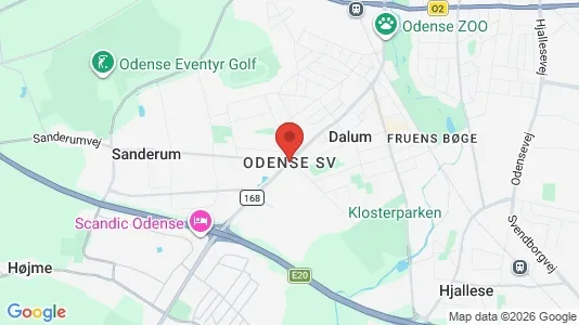 Sklepy Do wynajęcia i Odense SV - kort over placeringen