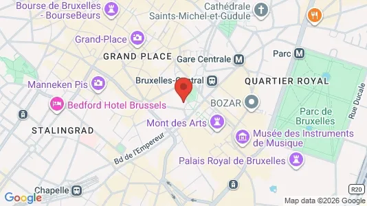 Toimistotilat Vuokrattavana i Stad Brussel - kort over placeringen