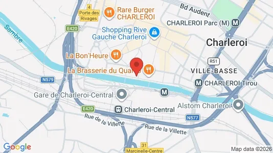 Kontorlokaler til leje i Charleroi - Foto fra Google Street View