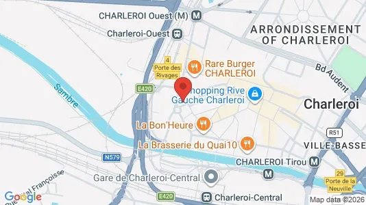 Büros zur Miete i Charleroi - kort over placeringen