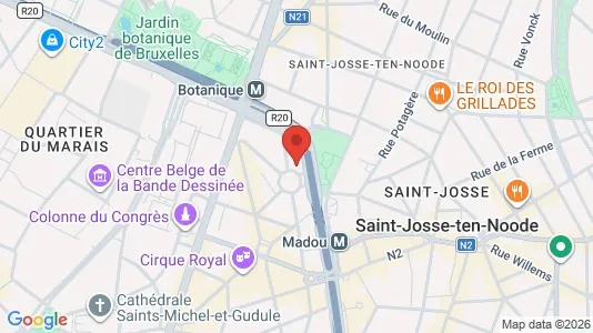 Kantorruimte te huur i Stad Brussel - kort over placeringen