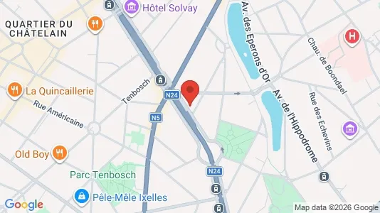 Kontorlokaler til leje i Stad Brussel - kort over placeringen