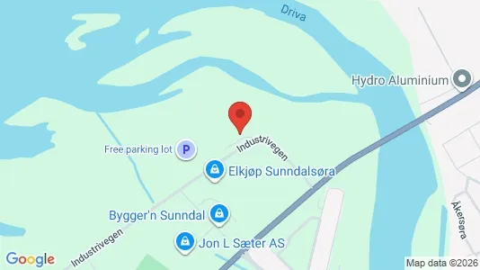 Büros zur Miete i Sunndal – Foto von Google Street View