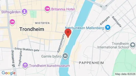 Kontorlokaler til leje i Trondheim Midtbyen - kort over placeringen