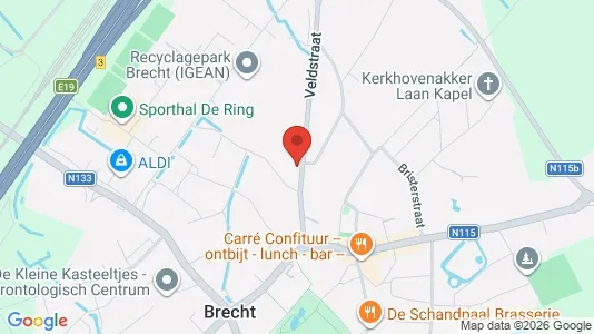 Gewerbeflächen zur Miete i Brecht – Foto von Google Street View