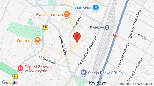 Lokale biurowe Do wynajęcia i Kwidzyński - kort over placeringen