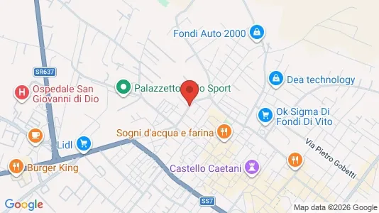 Propiedades comerciales En alquiler i Fondi - kort over placeringen