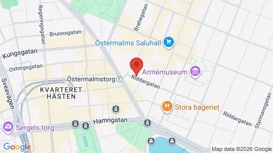 Kontorlokaler til leje i Östermalm - Foto fra Google Street View