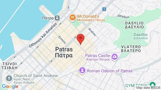 Lokaler til leie i Patras - kort over placeringen