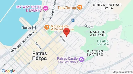 Liikekiinteistöt Vuokrattavana i Patras - kort over placeringen