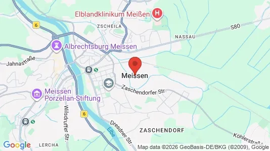 Lokale biurowe Do wynajęcia i Meissen - kort over placeringen