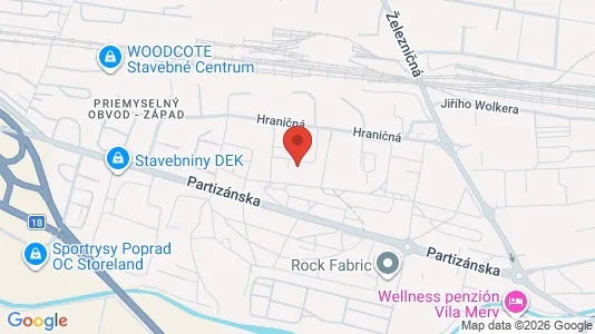 Lokaler til leie i Poprad – Bilde fra Google Street View