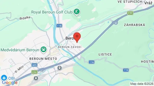 Nieruchomości komercyjne Na sprzedaż i Beroun - kort over placeringen