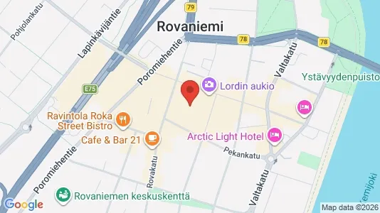 Commercial properties for rent i Rovaniemi - kort over placeringen