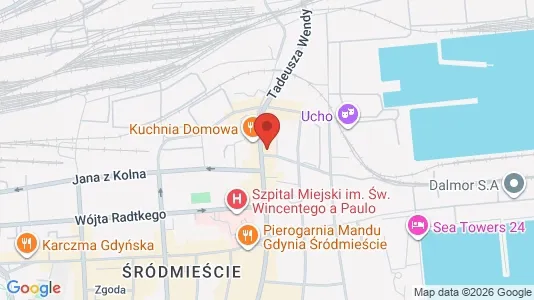Toimistotilat Vuokrattavana i Gdynia - kort over placeringen
