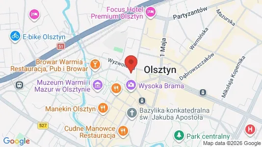 Büros zur Miete i Olsztyn – Foto von Google Street View