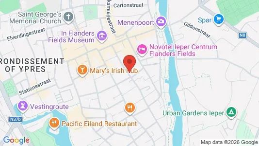 Commercial properties for sale i Ieper - kort over placeringen