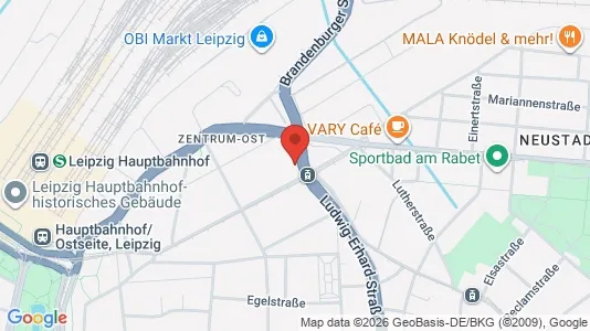 Espacios de oficina En alquiler i Leipzig - kort over placeringen