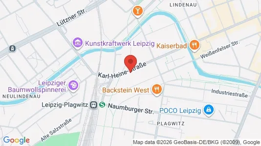 Espacios de oficina En alquiler i Leipzig - kort over placeringen