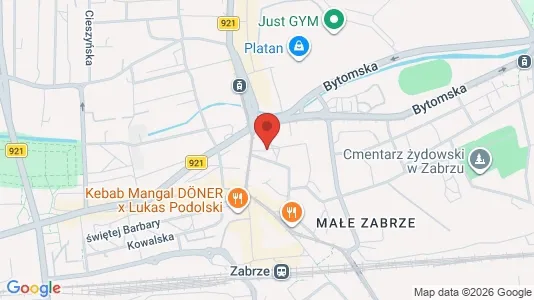 Büros zur Miete i Zabrze - kort over placeringen