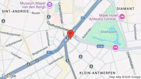 Kontorlokaler til leje i Stad Antwerp - kort over placeringen