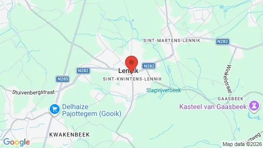Kantorruimte te huur i Lennik - kort over placeringen