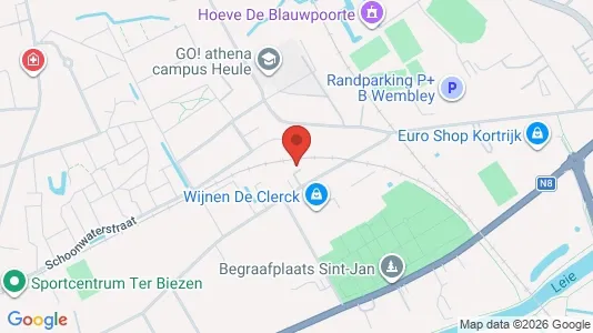 Kontorlokaler til leje i Kortrijk - kort over placeringen