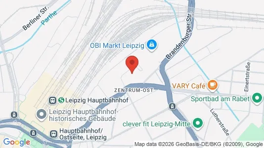 Kontorlokaler til leje i Leipzig - kort over placeringen