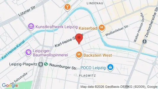 Espacios de oficina En alquiler i Leipzig - kort over placeringen