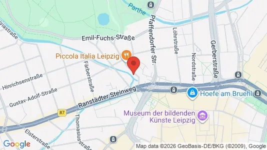 Kantorruimte te huur i Leipzig - kort over placeringen