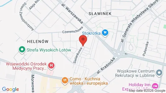 Kontorer til leie i Lublin - kort over placeringen