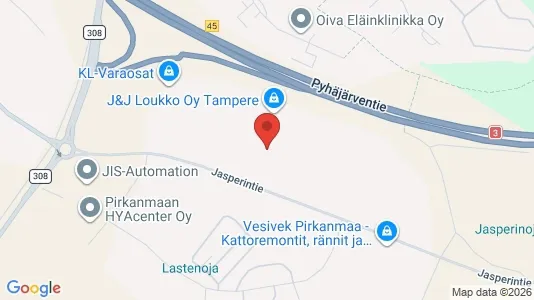 Magazyny Do wynajęcia i Pirkkala - kort over placeringen