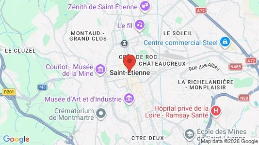 Butikslejemål til leje i Saint-Étienne - Foto fra Google Street View
