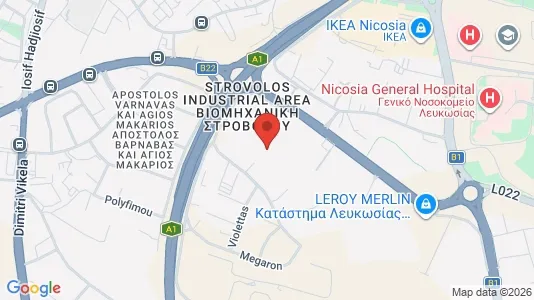 Magazyny Na sprzedaż i Nikozja Strovolos - kort over placeringen
