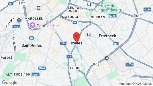 Büros zur Miete i Brüssel Elsene - kort over placeringen