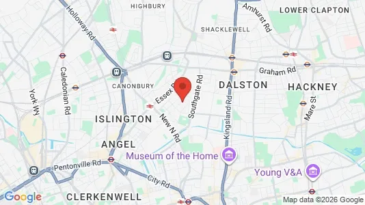 Sklepy Do wynajęcia i London N1 - kort over placeringen