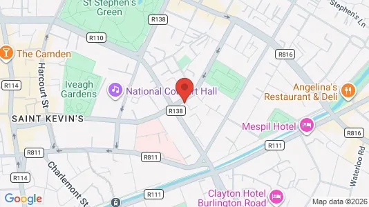 Kontorer til leie i Dublin 2 - kort over placeringen