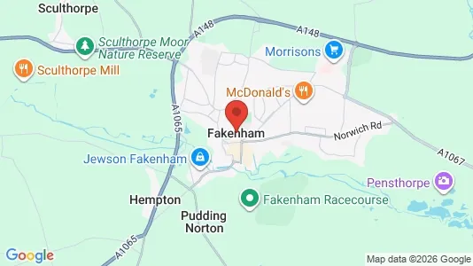 Butikslejemål til leje i Fakenham - Norfolk - Foto fra Google Street View