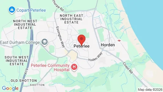 Nieruchomości komercyjne Do wynajęcia i Peterlee - County Durham - kort over placeringen