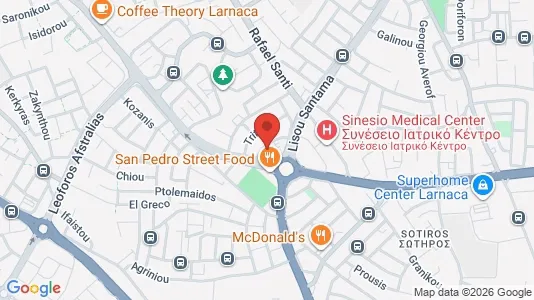 Propiedades comerciales En venta i Larnaca - kort over placeringen